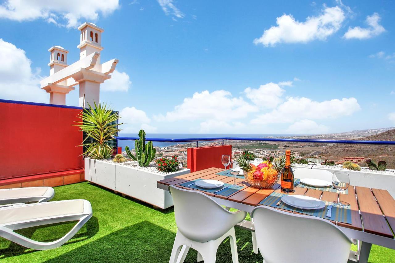 Wonderful View, Huge Terrace Solarium, Private Parking Apartman Costa Adeje  Kültér fotó