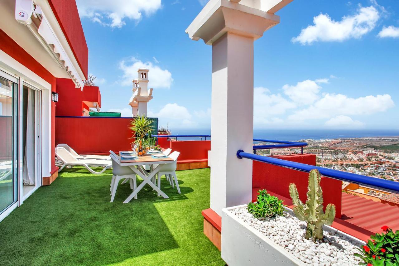 Wonderful View, Huge Terrace Solarium, Private Parking Apartman Costa Adeje  Kültér fotó