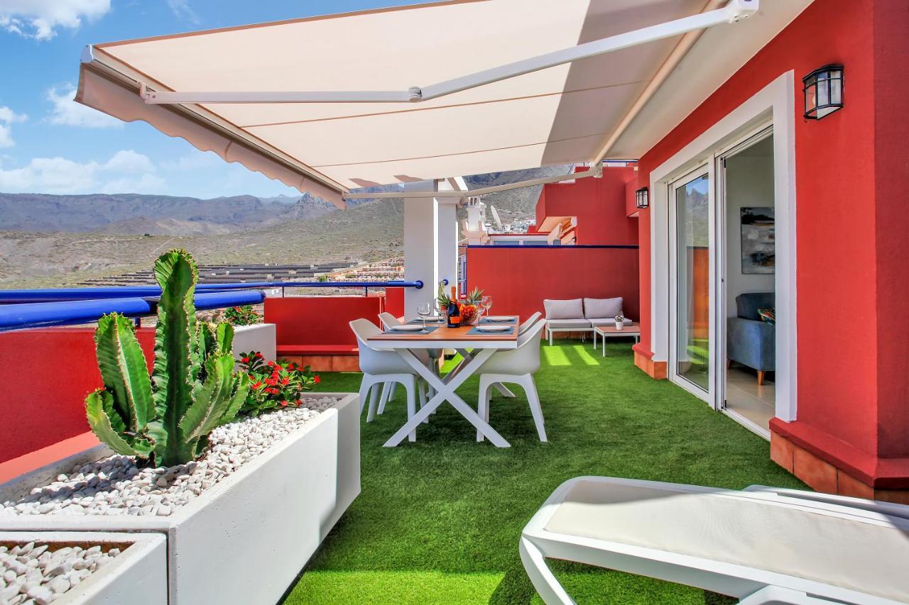 Wonderful View, Huge Terrace Solarium, Private Parking Apartman Costa Adeje  Kültér fotó